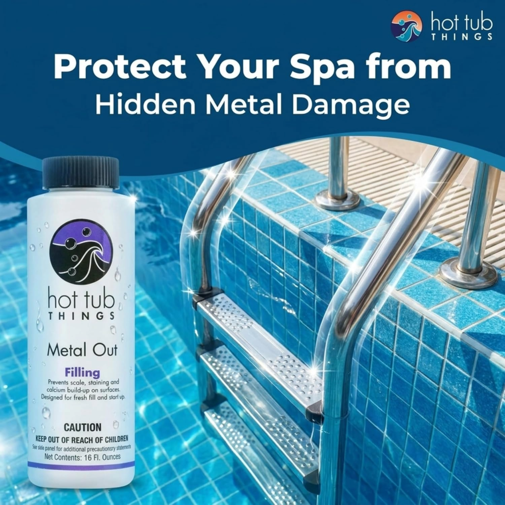 Hot Tub Things® Metal Out (16 fl oz) – Spa & Hot Tub Stain & Scale Preventer