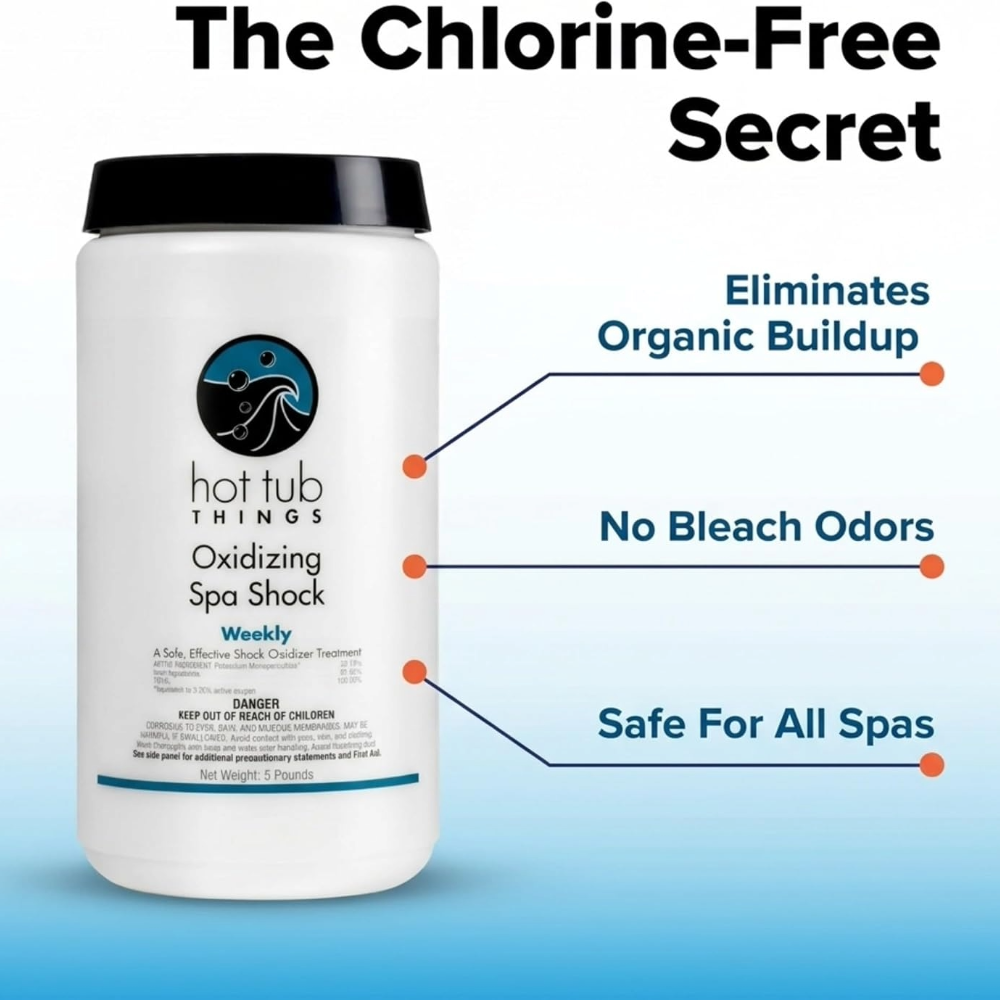Hot Tub Things® Oxidizing Spa Shock – Chlorine-Free Oxygen Cleaner