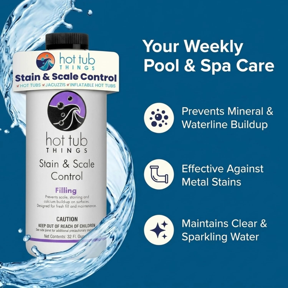 Hot Tub Things® Stain & Scale Control – Spa Mineral Remover (32 fl oz)