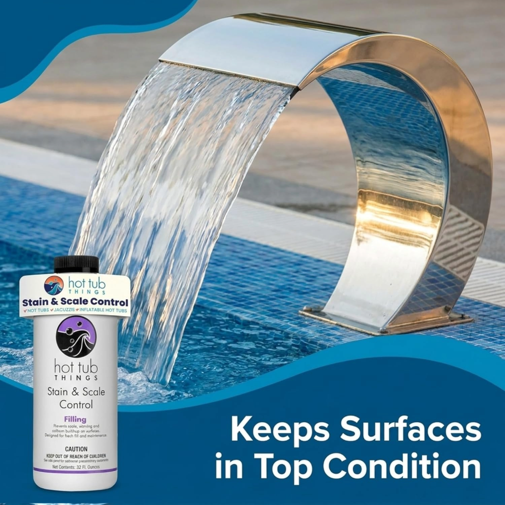 Hot Tub Things® Stain & Scale Control – Spa Mineral Remover (32 fl oz)