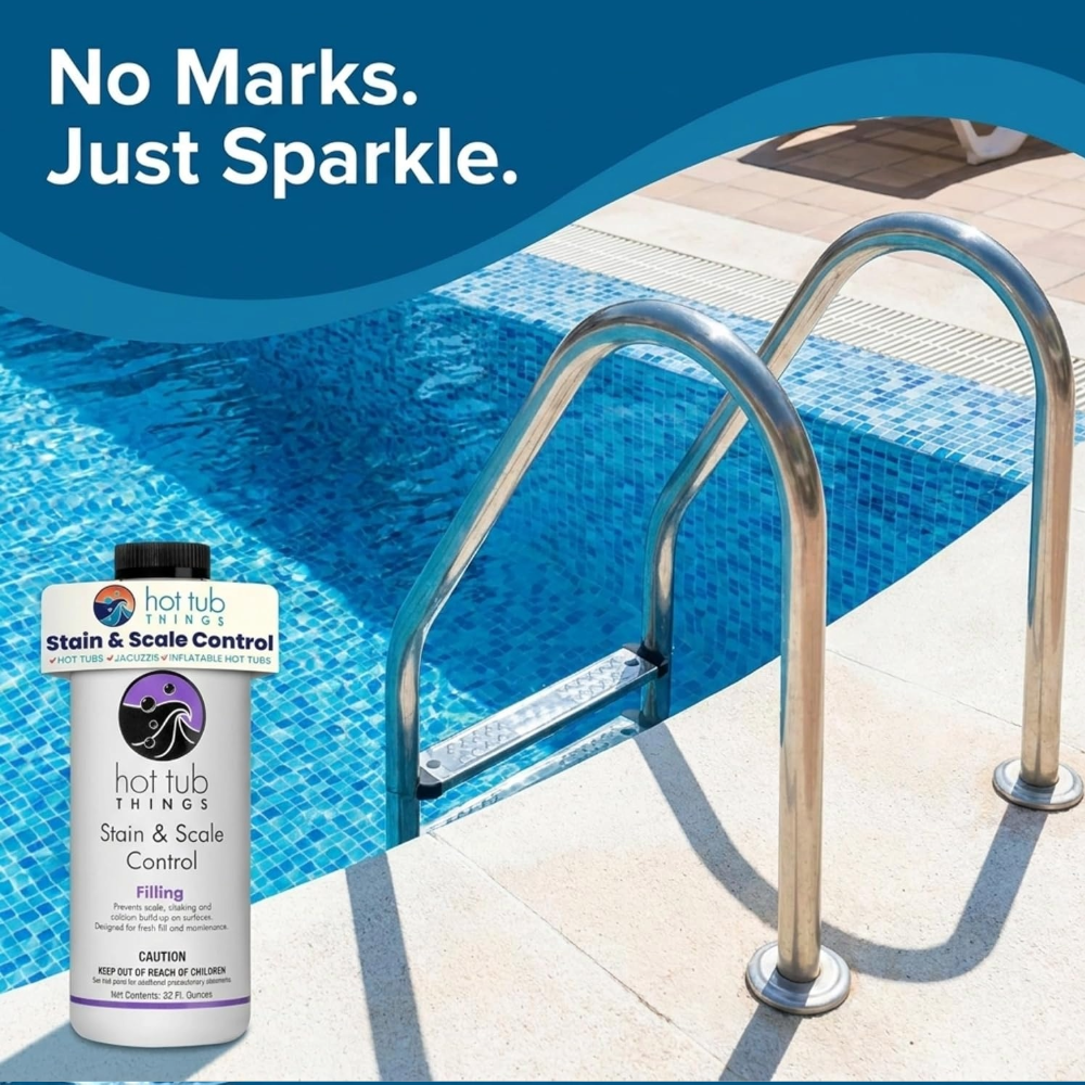 Hot Tub Things® Stain & Scale Control – Spa Mineral Remover (32 fl oz)