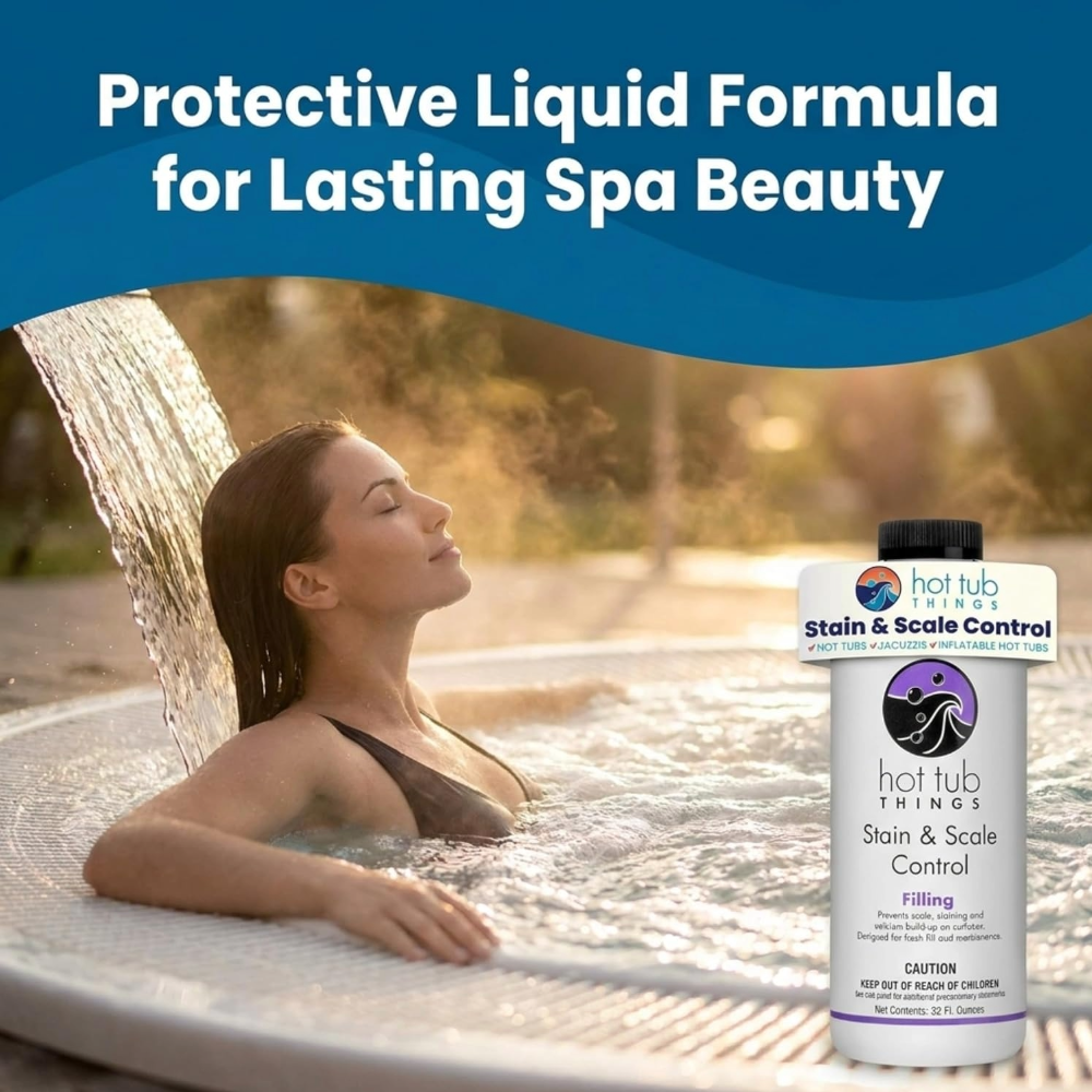 Hot Tub Things® Stain & Scale Control – Spa Mineral Remover (32 fl oz)