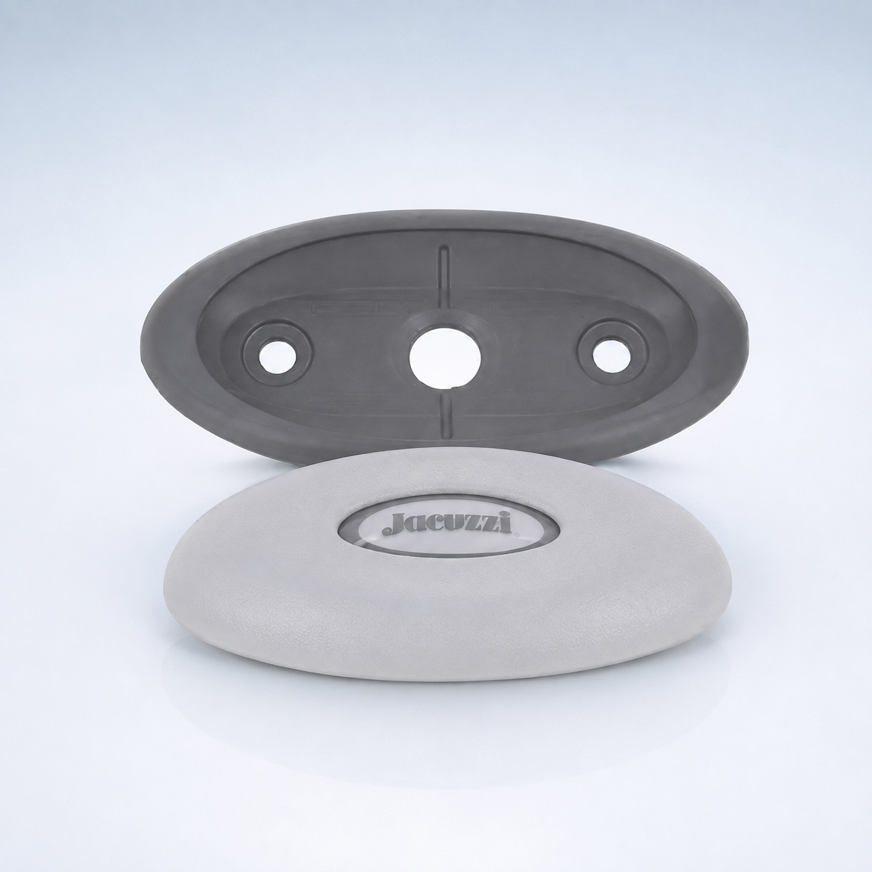 Almohada de spa Jacuzzi® Serie J‑300, gris (2007-2013) – Reposacabezas deslizable ovalado – pieza n.° 2472‑826 