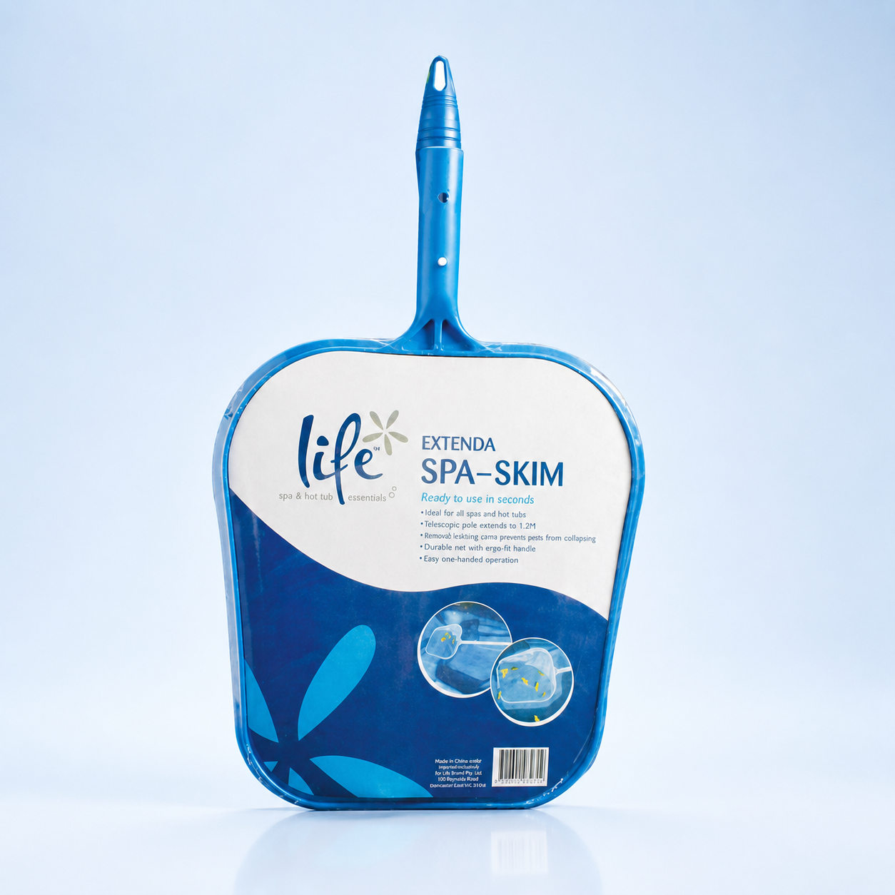 Skimmer y poste telescópico LIFE® Spa: Skimmer de poste ajustable de 4 pies