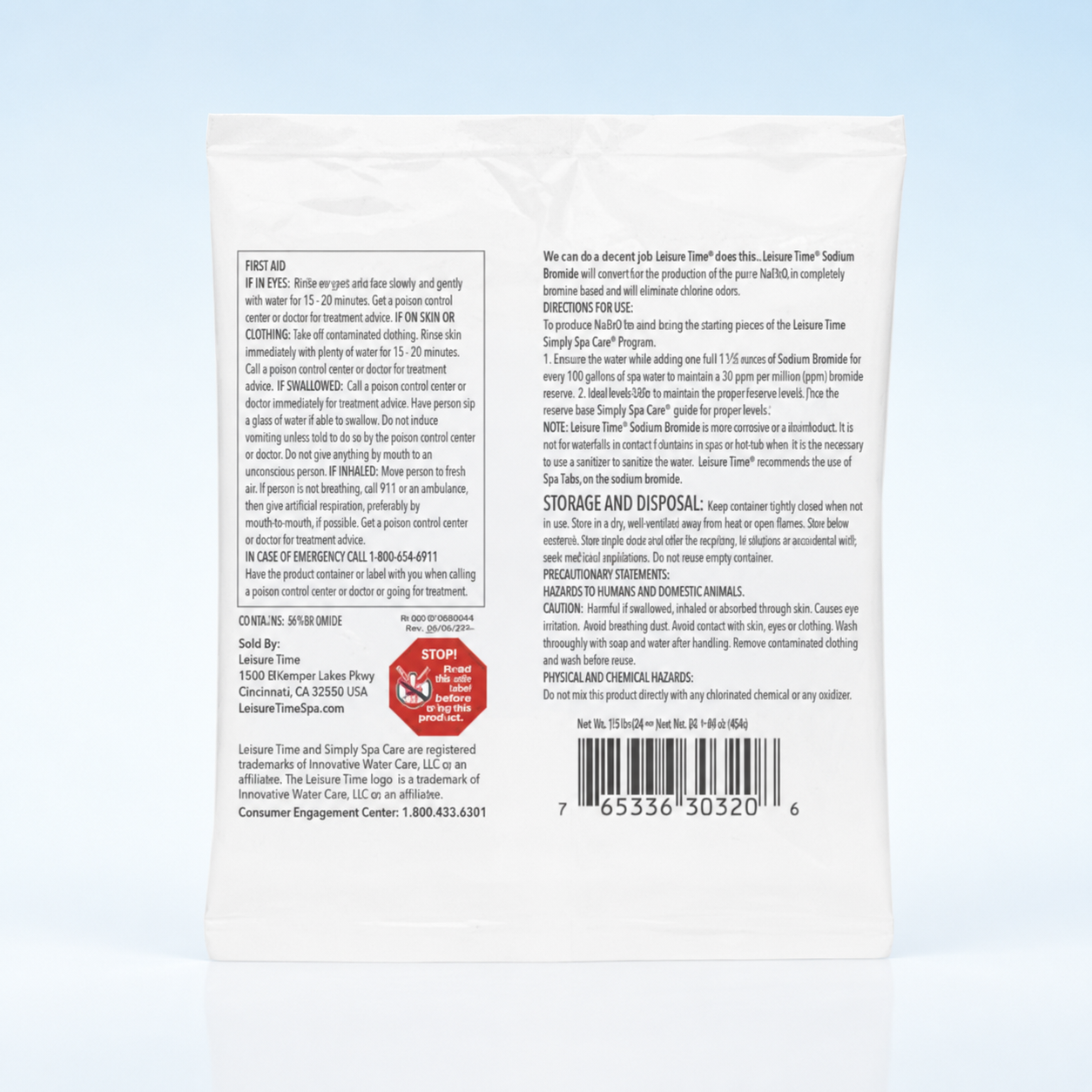 Leisure Time® 2 oz Sodium Bromide Packets (6-pack)