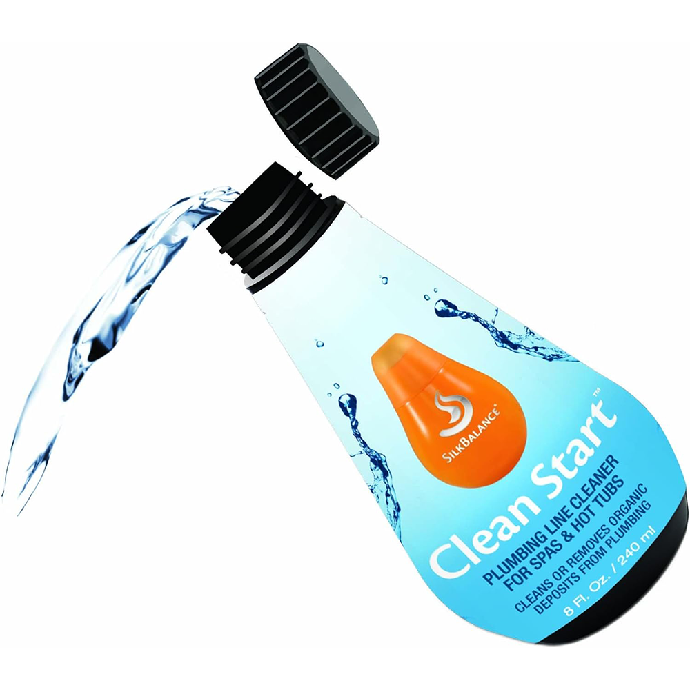 Clean Start by SilkBalance - Powerful Yet Gentle Hot Tub and Plumbing Line Flush (8 fl oz)