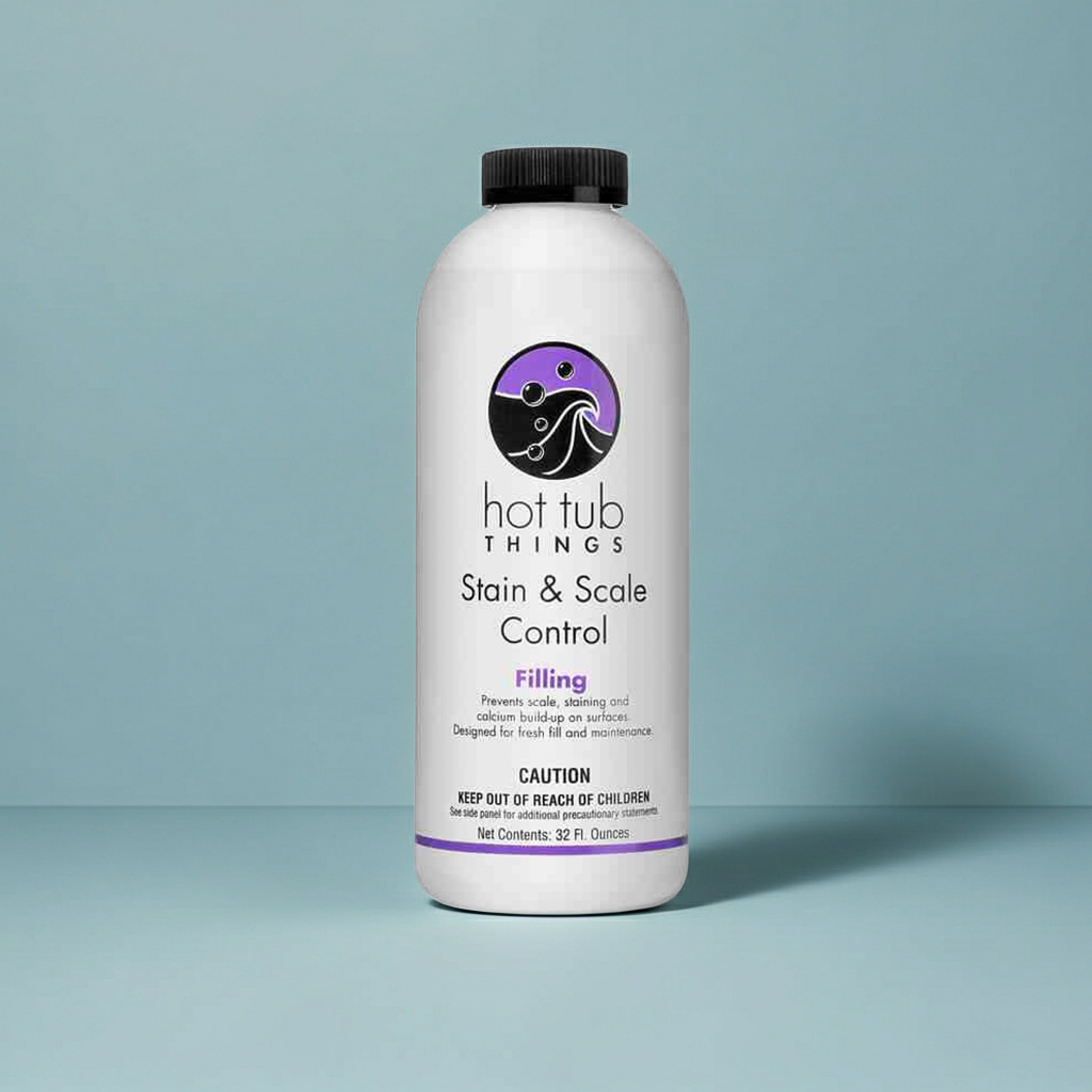 Hot Tub Things® Stain & Scale Control – 32 oz Spa Mineral Remover