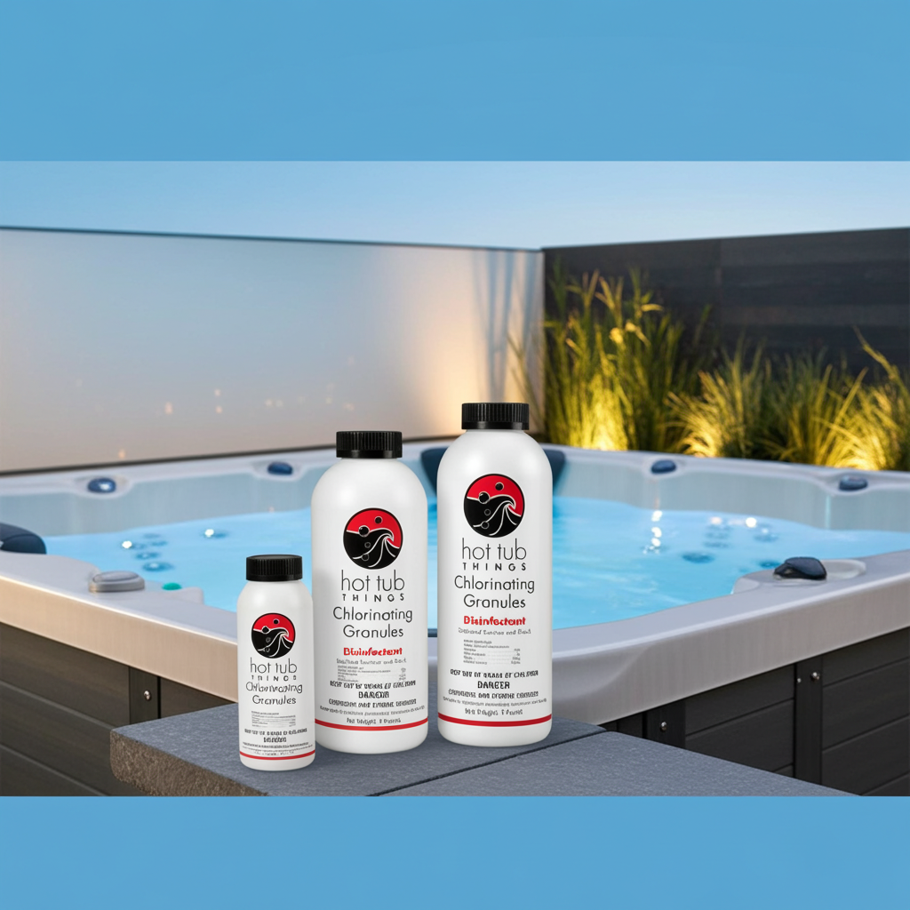 Gránulos clorantes Hot Tub Things®: desinfectante para spas y jacuzzis (1 lb / 2 lb / 5 lb) 