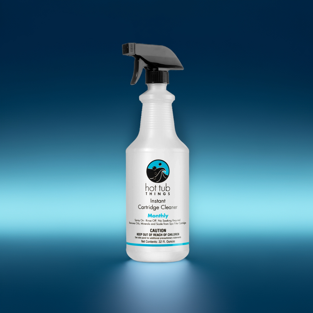 Hot Tub Things Instant Cartridge Cleaner – 32 fl oz Spray-On Filter Degreaser