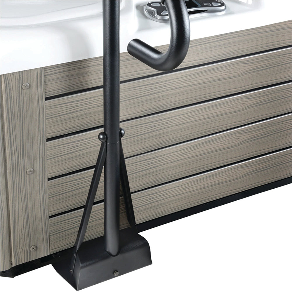 Leisure Concepts® Safe‑T‑Rail II Handrail – Black Powder‑Coated Rail (Above‑ground Spas) – part #STRII‑BLK