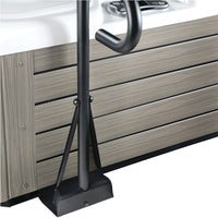 Thumbnail for Leisure Concepts® Safe‑T‑Rail II Handrail – Black Powder‑Coated Rail (Above‑ground Spas) – part #STRII‑BLK
