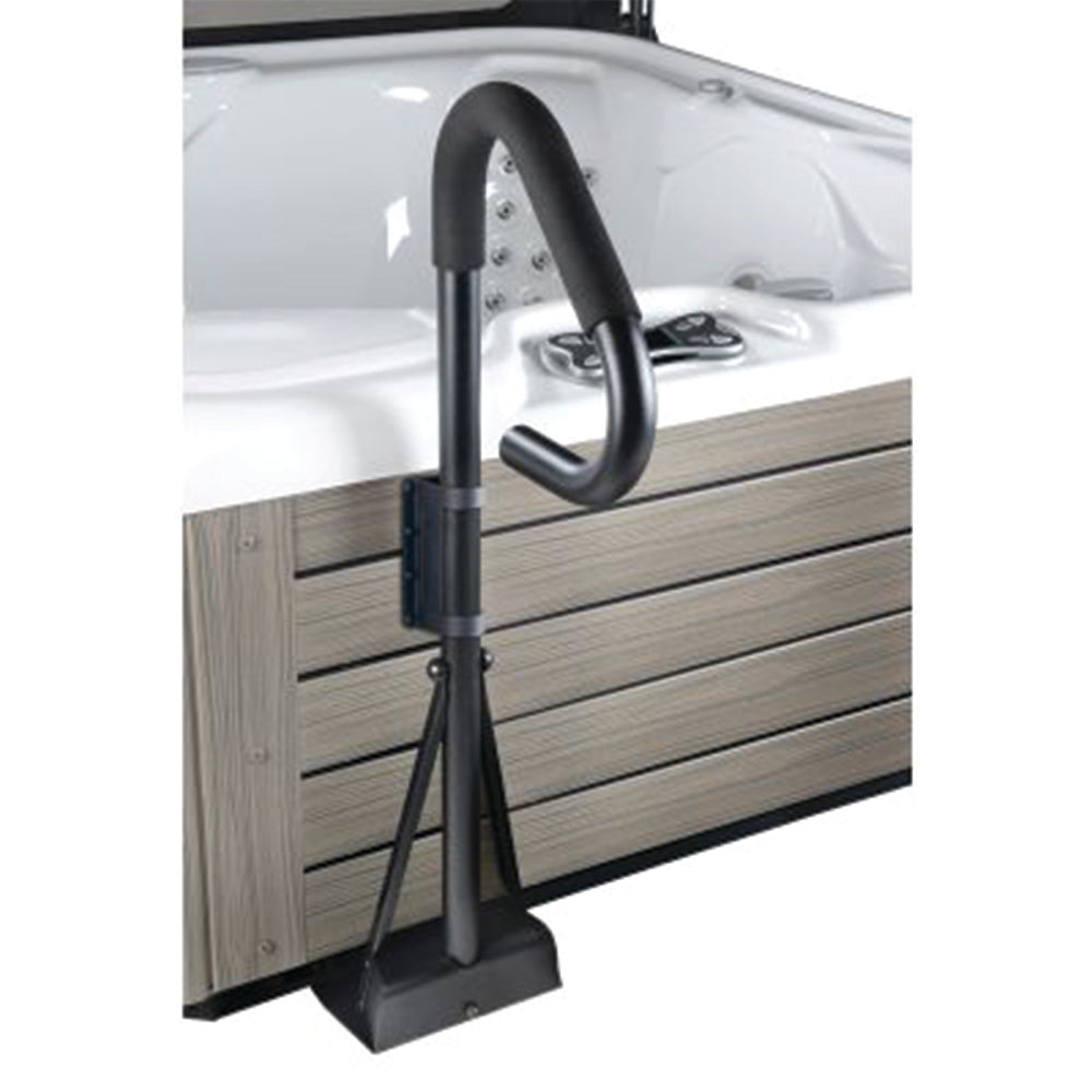 Leisure Concepts® Safe‑T‑Rail II Handrail – Black Powder‑Coated Rail (Above‑ground Spas) – part #STRII‑BLK