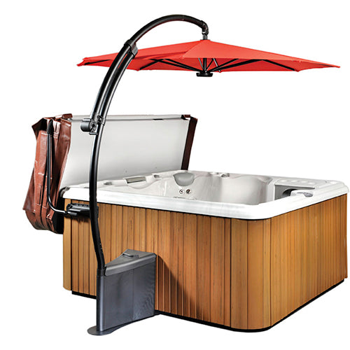 Leisure Concepts® SpaUmbrella – 9′ Crank-Operated Spa Umbrella (Crimson) – part #SU-L-CRIMSON