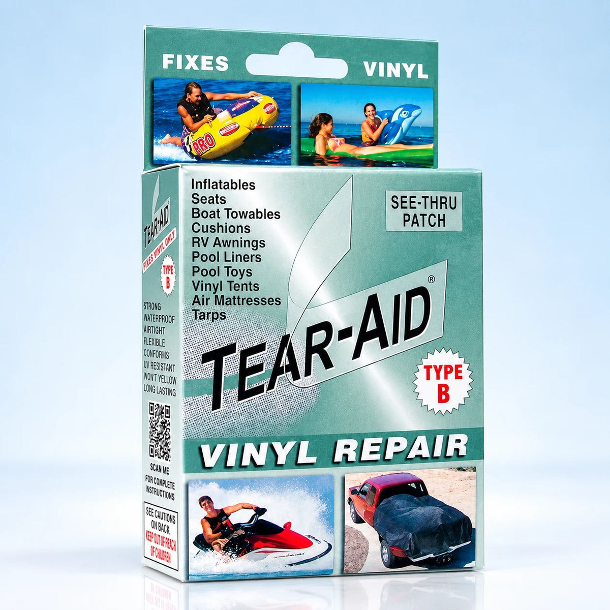 TEAR-AID® Repair Patch Kit – Vinyl & Fabric Spa Cover Repair (Type A & B)