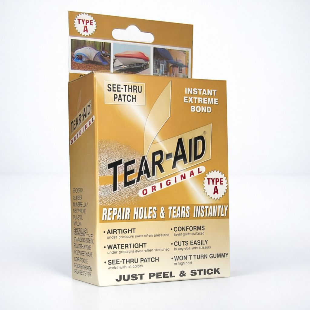 TEAR-AID Type A Fabric Repair Kit clear patches