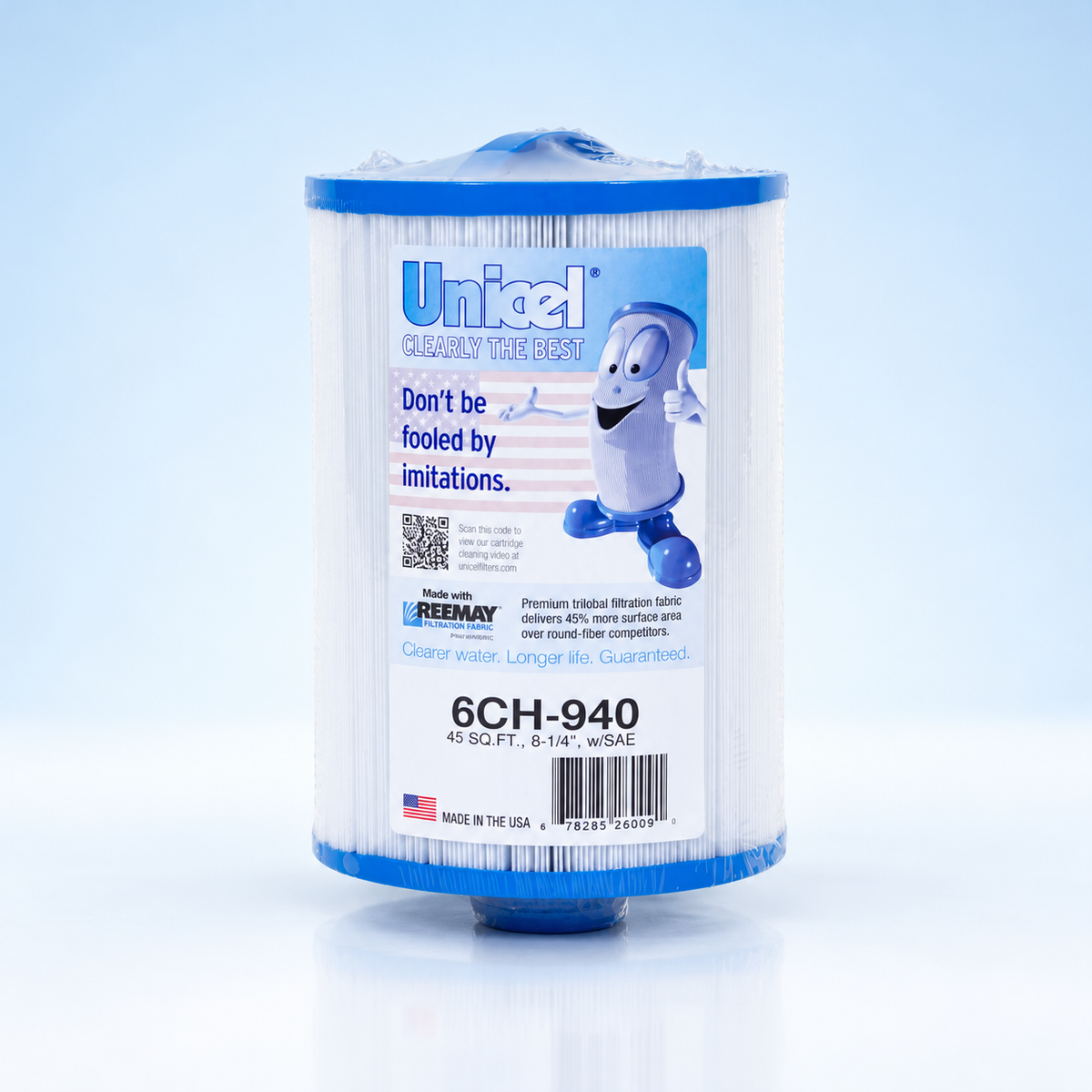 Unicel 6CH-940 45 sq ft spa filter cartridge for Waterway front access skimmers