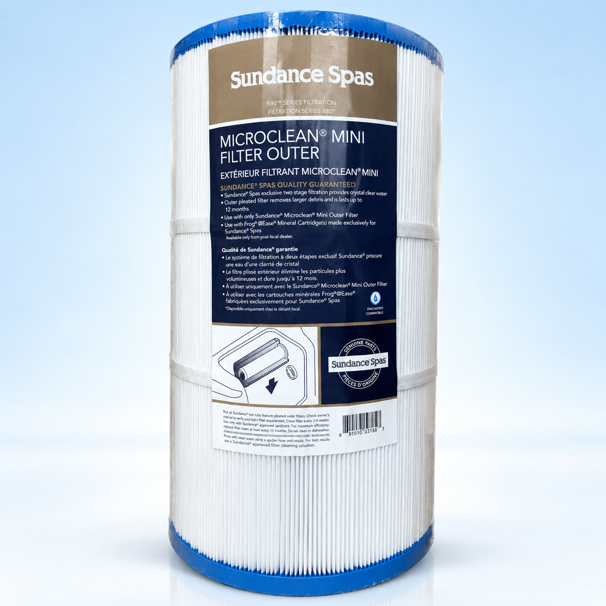 Sundance 680 Series MicroClean Mini Outer Filter, part label – part 6473-249S
