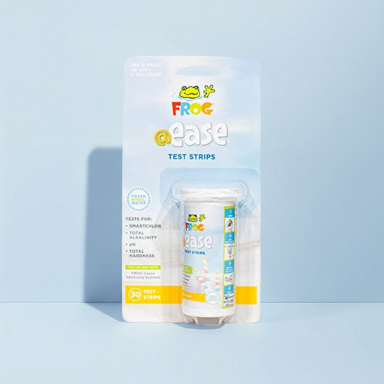 Tiras de prueba FROG @Ease para jacuzzis y spas de natación - Tira de prueba con indicador de salida para cartuchos FROG @Ease SmartChlor, pH, alcalinidad total y dureza total - 30 tiras de prueba 