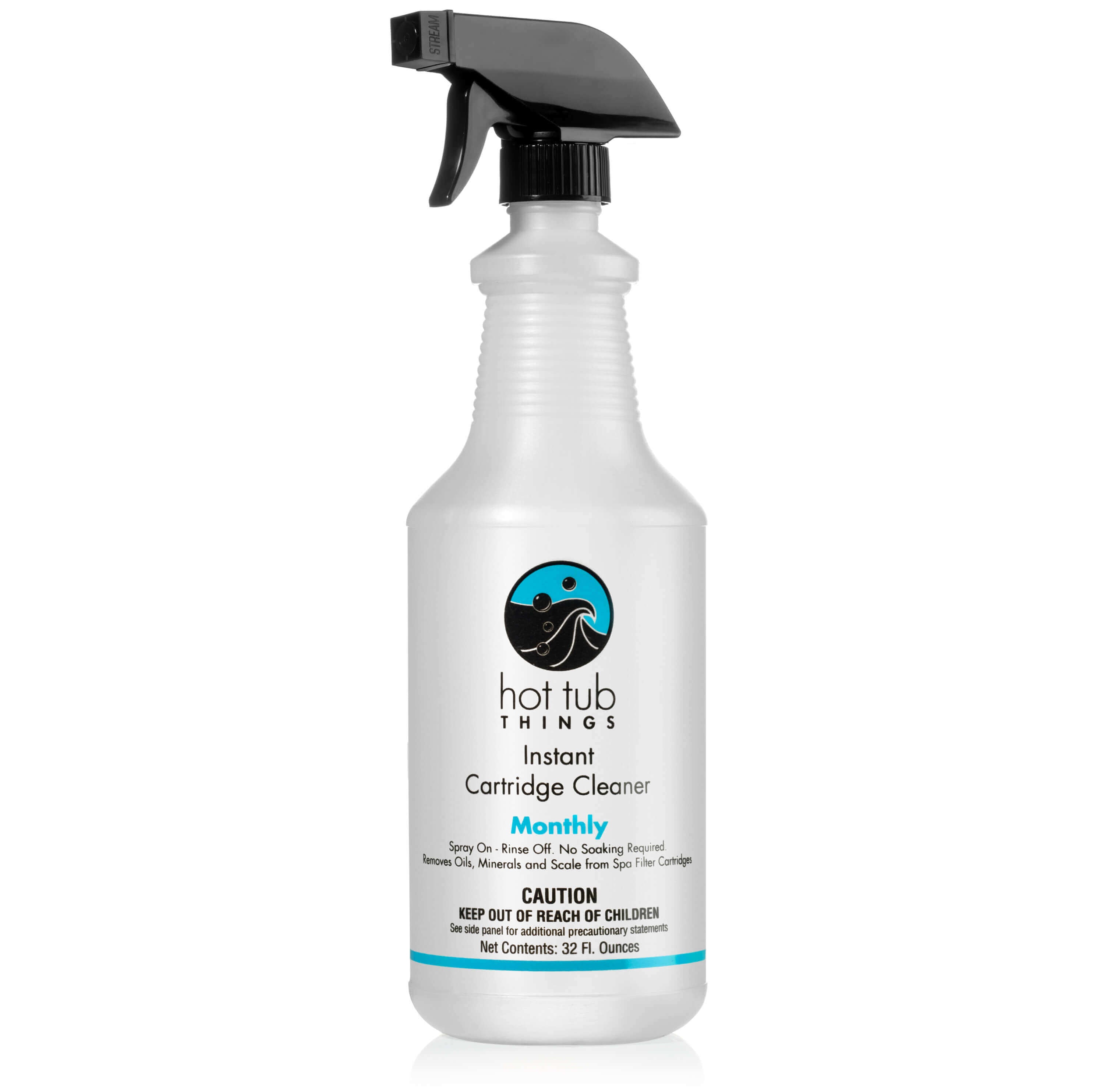 Hot Tub Things Instant Cartridge Cleaner – 32 fl oz Spray-On Filter Degreaser