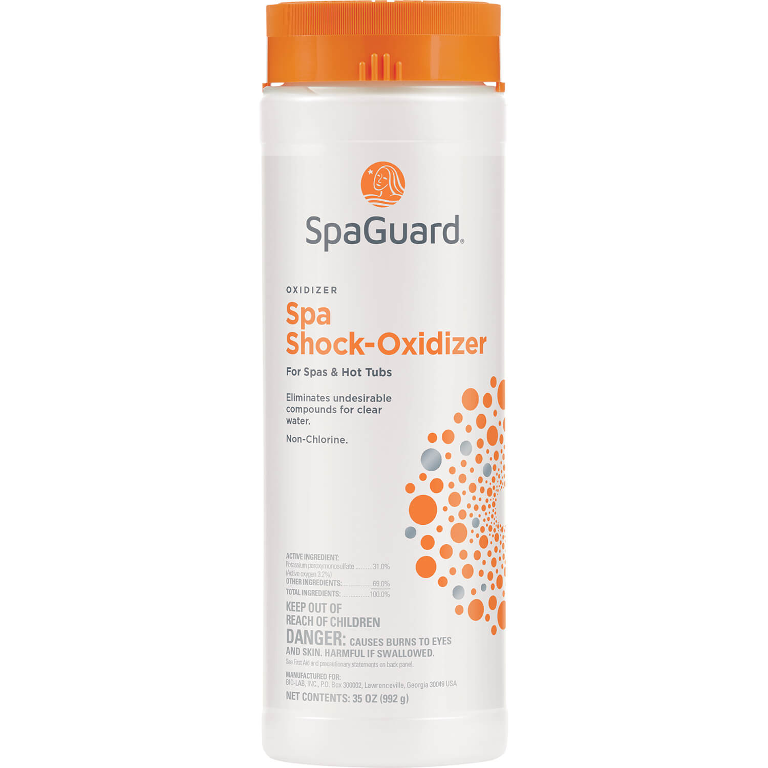 SpaGuard® Spa Shock‑Oxidizer – 35 fl oz Buffered Non‑Chlorine Oxidizer & Clarifier